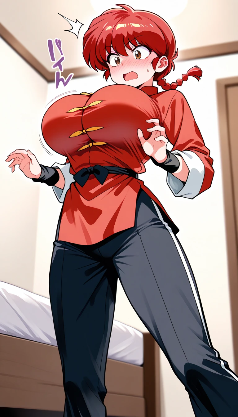 ((Girl having intense vaginal sex with man:1.3)), One girl, 22 years old, May Pokemon, red bandana, Brown Hair, short hair, Blue eyes, Big Breasts, Chest cleavage, Bounce, Thighs, indoor, 32K,Super detailed,Ultra-detailed, The perfect Mei, Red clothes,Navy blue leggings under a short white skirt, Mei's outfit, whole body, , {{A Pokemon trainer sees May passing by and has Metamon transform into an adult May and engage in intense vaginal sex with her.}}, NSFW