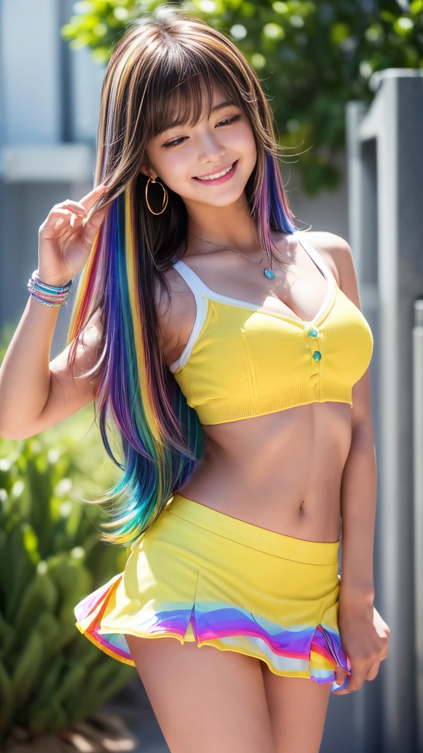 Photo oF a -old Amean girl, .CRUDO, beautiFul woman, cabello de colores , cabello color arcoiris , pelo arcoiris ((retrato)), ((Cara detallada:1.2)), ((Detailed Facial Features)), (Piel Finamente detallada), pale skin , pecas en mejillas , ojos color rosa, 、un sexy(color fresco), wet, wet, ReFlectoreasutepiece) (proporciones perFectaotos realistas)(La mejor calidad) (Detallado) FotograFiado con una EOS R5 de Canon, lente de 50 mm, F/2.8, NFFSW, (8K) (papel tapiz) (cinematic lighting) (dramatic lighting) (sharp Focus) (Enrevesado) senos grandes , pechos grandes , pecas en mejillas , cuerpo completo , hermoso cuerpo de adolesente , posando sexy a la camara , posando de Frente para la camara ,lindo maquillaje , linda sonrisa , labios rojos. Mlp , Rainbow Dash , ropa interior sexy , pijama sexy, cuerpo completo , caminando , parque , anochecer