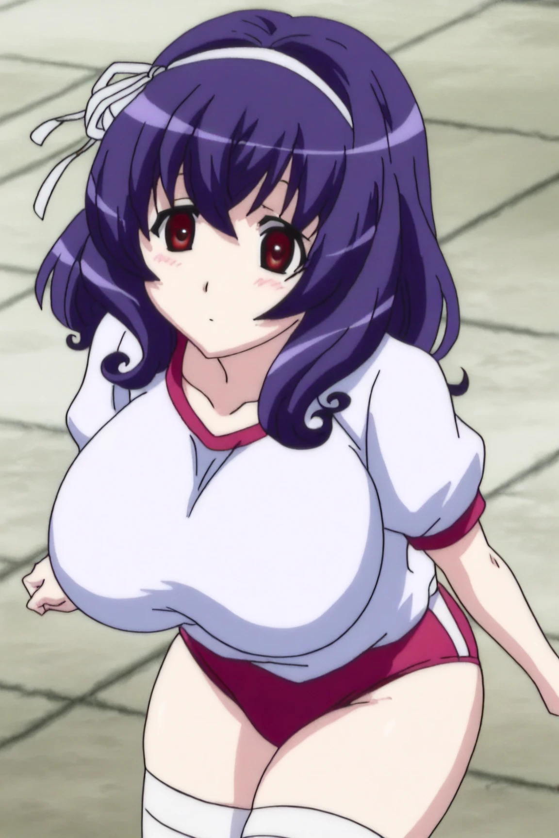 masterpiece, best quality, beautiful art, high resolution, well formed hands, body and fingers, 1 woman, solo, Karin Maaka, grown up, adult, hair ribbon , big breasted, cleavage, full body, long hair,  wearing a Mii outfit, sexy and skimpy jungle bikini, pelvic curtain, gorgeous legs and thighs, ryona , in peril, she is being beaten up by her opponent, she is knocked down and slapped in the face and being slammed against the floor, receiving the impact of her opponent's attacks, closed eyes, screaming in pain and agony, ryona and perilous scene, bouncing breasts, weak and helpless, martial arts tournament on the beach 