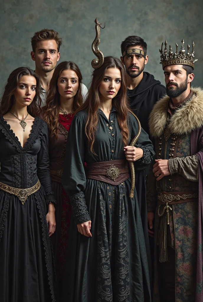 Queen jack and kings realistic people with tall look and intimidating presence
