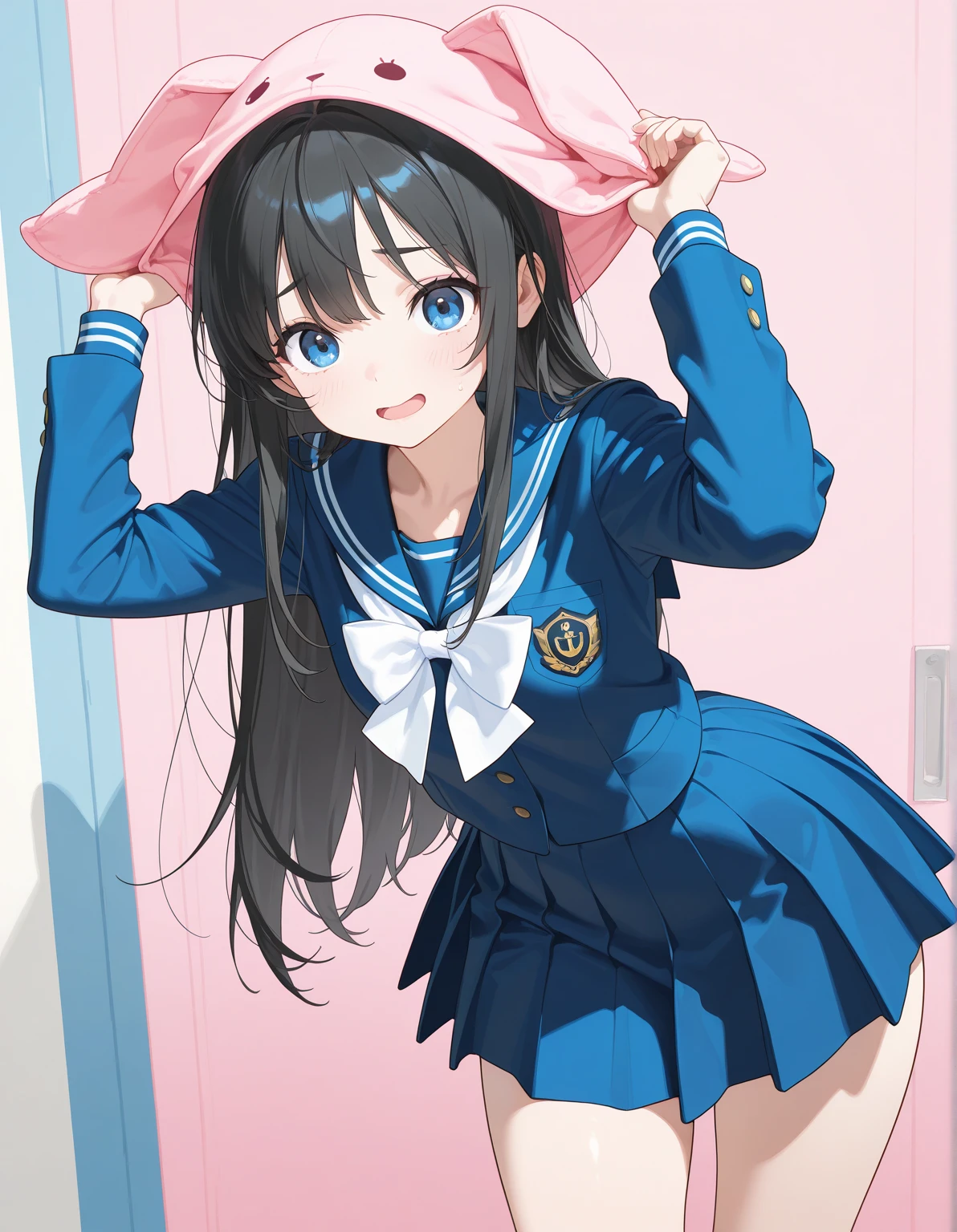 Draw a girl in the style of a Korean manga