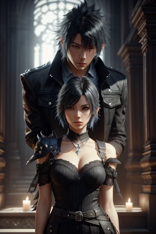 (Couple of Alchemists) She is an adult and has a voluptuous body. He is a shy and frail young boy. (Dark Fantasy) (Fatal Frame)