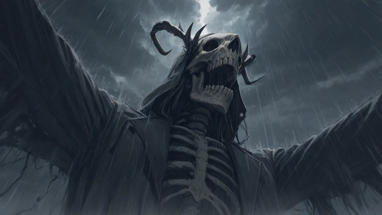 (Night Landscape), Horror, Haunted, Corpses, Skulls, Image Depicting Hell, Necronomicon, Image Style Painting, Realistic, Shadows, HD, High Quality, Cinematic