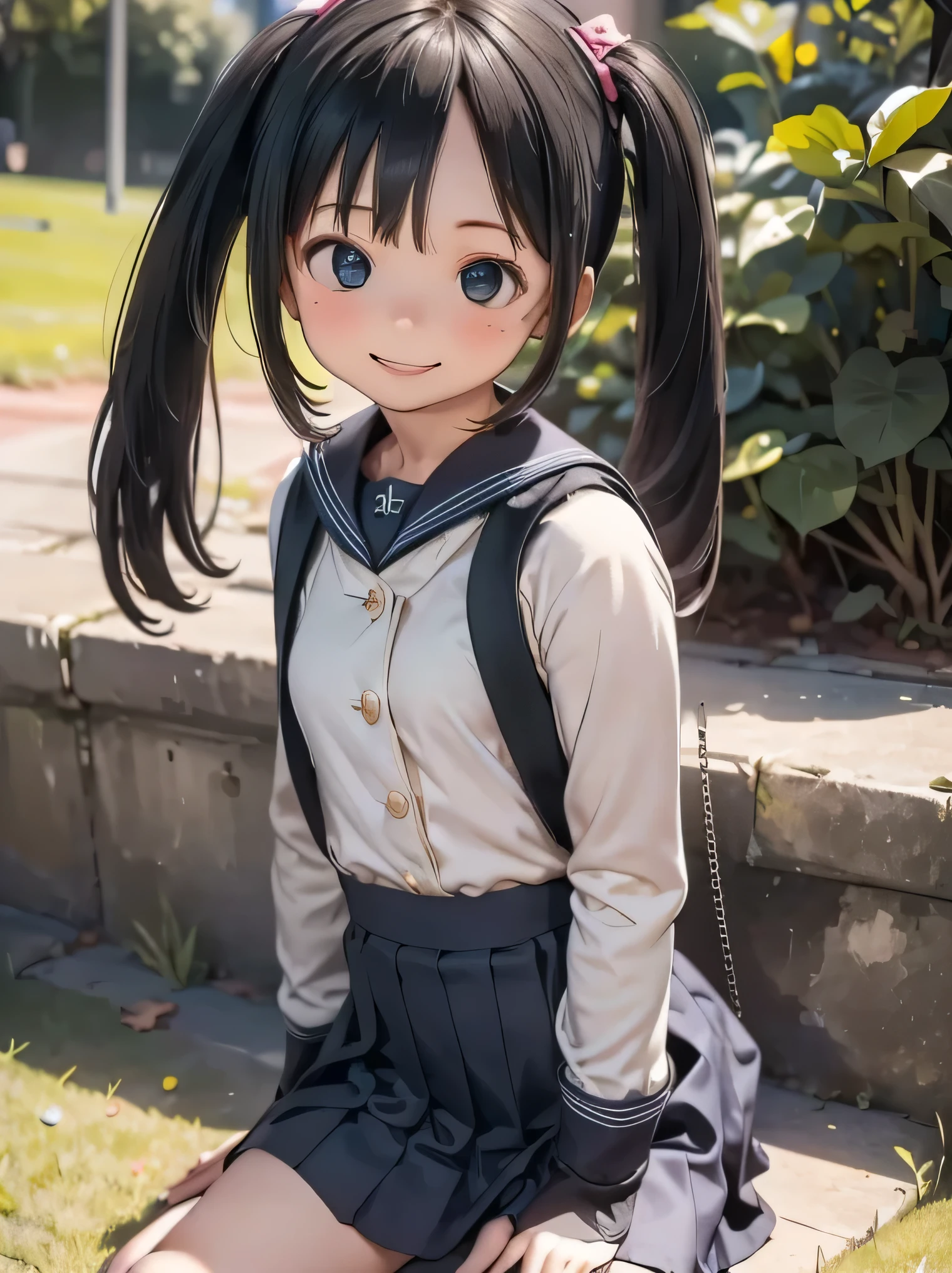 (((( uniform )))) Let's make ( ,4K,8k, portable , masterpiece:1.2) Highest Quality、Grab the one with a hole at the top
pigtail、 perfect、 , pick up the skirt, アイウェア _removed, Please grab the edge of the skirt_
smile、Outdoors、black hair、sexy pose