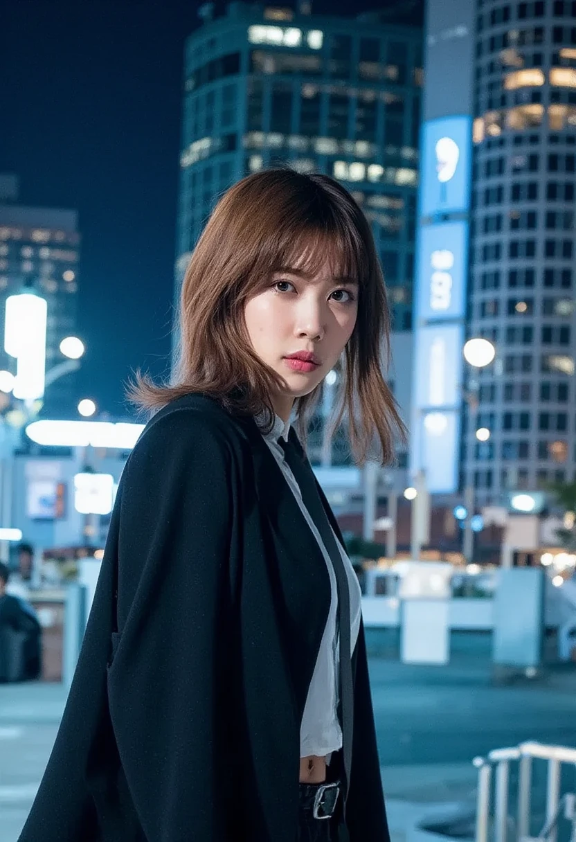 fubuki,,fubuki (One Punch Man),女性one person、one person、one person女子、big breasts、Dark green long dress、long sleeve、pearl necklace、superpower、fly in the sky、Viscodynamic force、ESPA、superpower者、battle、city