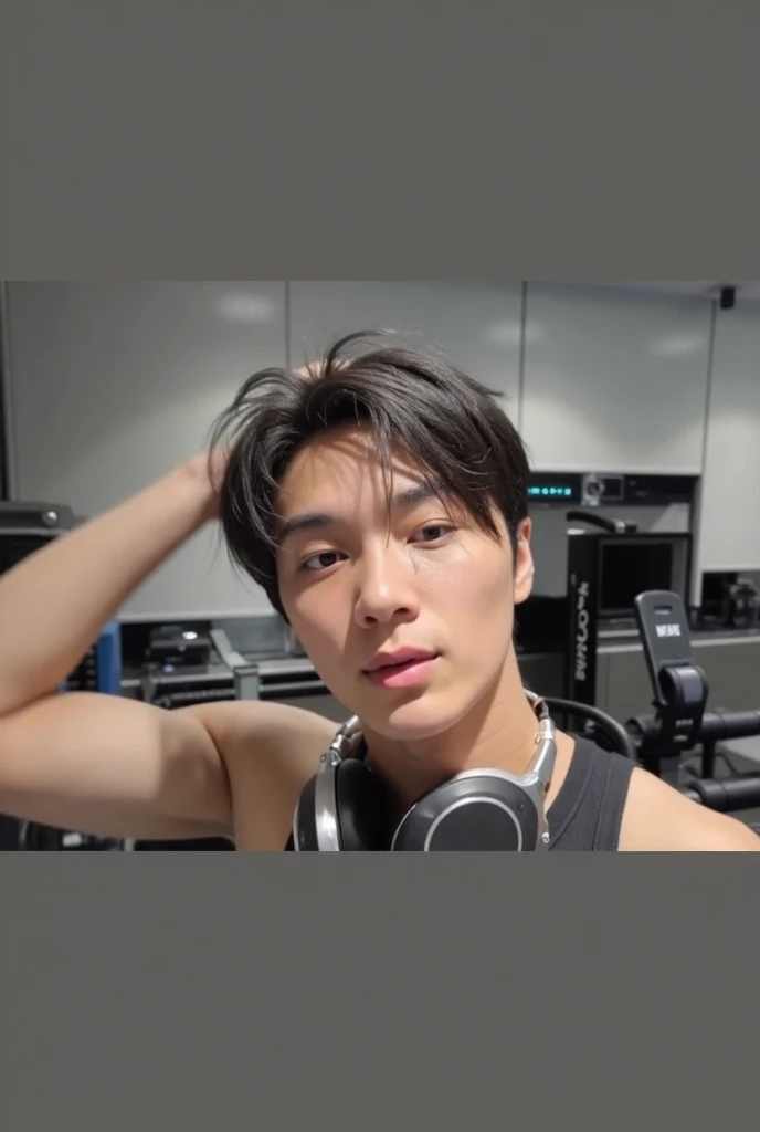 asian man taking a picture of himself, inspired by jeon jungkook