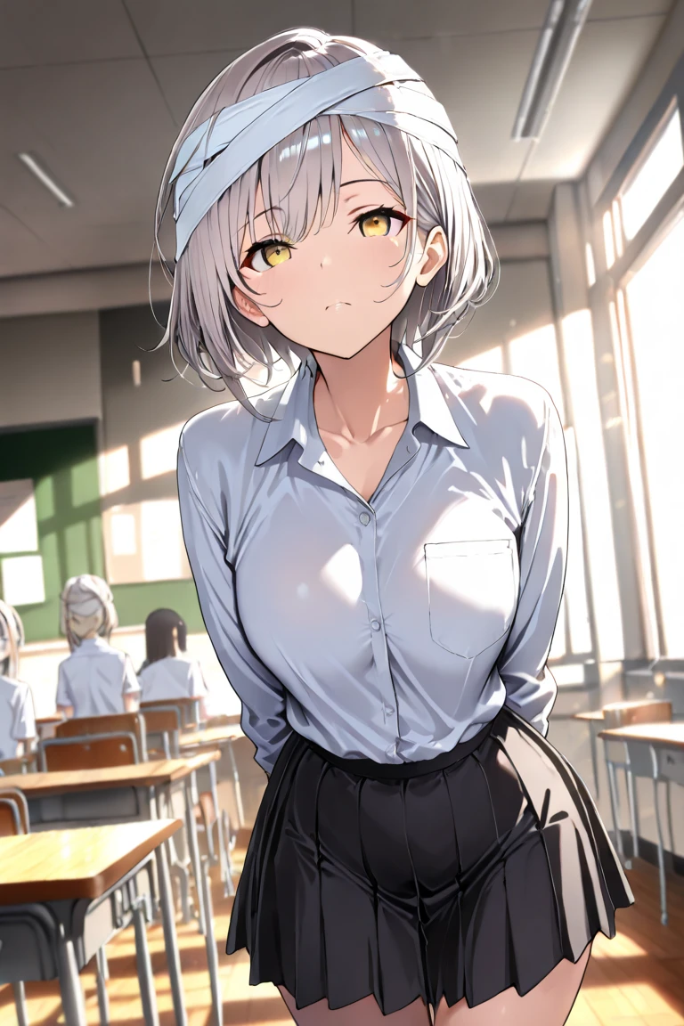 masterpiece、Highest quality、Best image quality、High resolution、condom、On a desk in the classroom