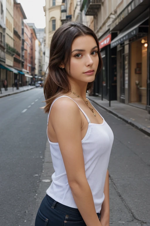 cue de femme brune en sous vêtement  