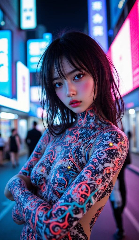 (Browsing Caution:1,4),Mix 4, (8k, RAWphotograph, Highest quality, Tabletop: 1.45), (Realistic, Realistic: 1.37),illumination, night, プロのillumination, photographn mapping, Radio City, Physically Based Rendering, Gradient Brunette, 高品質のphotograph, High resolution, 1080P, (Detailed facial depiction), (Detailed description of the hand), (Delicate CG), Extreme light and shadow, Rich details, (Detailed facial features), (Highest quality), Look in front of you, Highly detailed face, Highly detailed lips,  超High resolution, (Faithfulness: 1.4), photograph, 1 girl, [(sad)],  , Thin limbs, movie, Cool pose, I Cup, Highest qualityな完璧なボディ, photographのような, (1 girl: 1.3), Perfect balance, (Huge, Perfect breasts, Areola),(Realistic, Photorealistic:1.37),One Girl, Cowboy Shot,Professional Lighting, Photon Mapping, Radio City, RAWphotograph、(Photorealistic:1.4)、Octane Rendering、Complex 3D rendering with ultra-detail, Studio Soft Light, Rim Light, Vivid details, Super Detail, Realistic skin texture, Detailed aspect, Beautiful details in the eyes, Highly detailed CG Unity 16k wallpaper, compensate, (Detailed Background:1.2),Highest quality, 超A high resolution, Tabletop, One Girl, One girl,alone, Upper Body,View Viewer, White Background, Bobcut, short hair, Multicolored Hair, compensate , Lips parted, Black Lips, eyeliner, Gothic, Goth Girl,((Multicolored Hairの色:1.4)),((全身全naked)),(((nsfw))),((naked)),