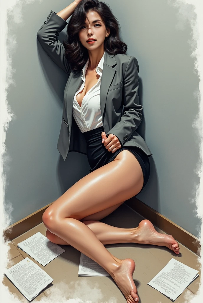 1woman, athletic, nude, sitting, chair, brunette hair, high heels, detailed face, beautiful, (best quality,4k,8k,highres,masterpiece:1.2),ultra-detailed,(realistic,photorealistic,photo-realistic:1.37),HDR,UHD,studio lighting,ultra-fine painting,sharp focus,physically-based rendering,extreme detail description,professional,vivid colors,bokeh,photorealistic,hyperrealistic,chiaroscuro lighting,dramatic shadows