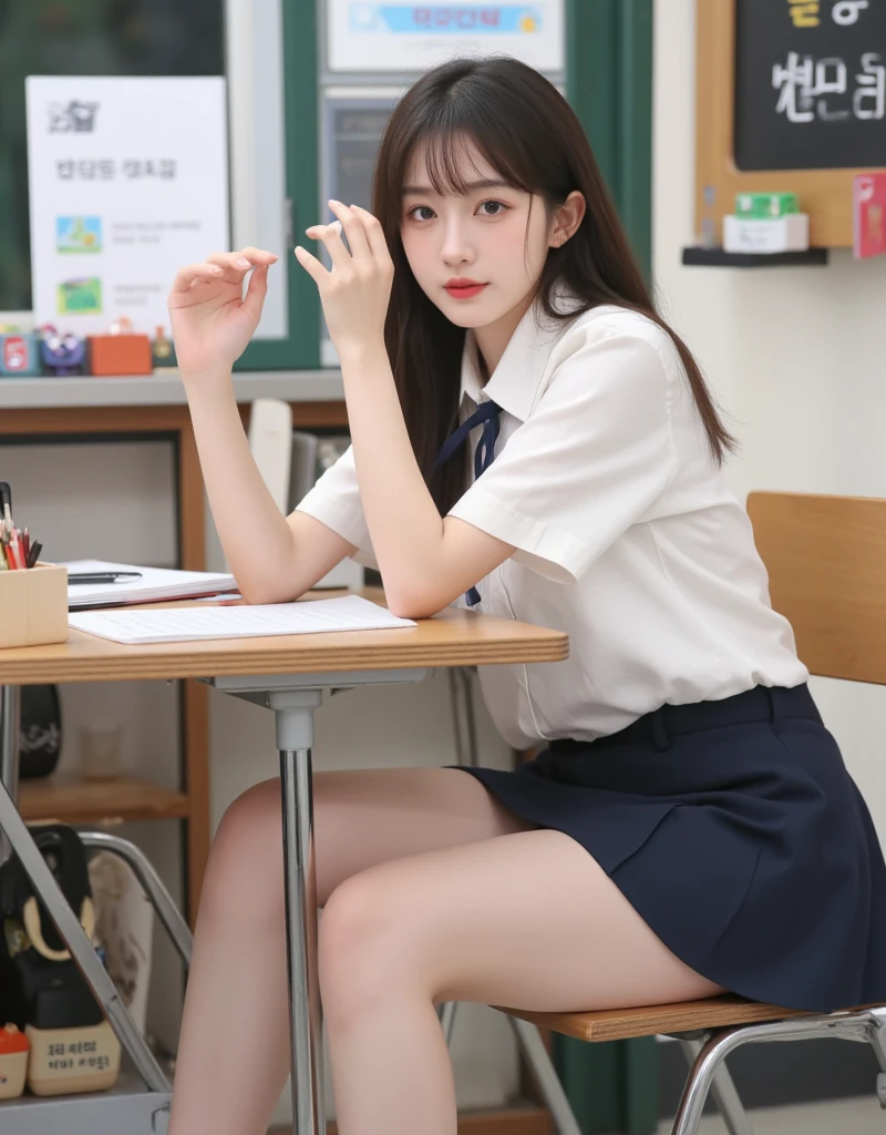 Pretty Korean Middle School Student Wearing A Short Skirt Revealing pretty-korean-middle-school-student-wearing-a-short-skirt-revealing