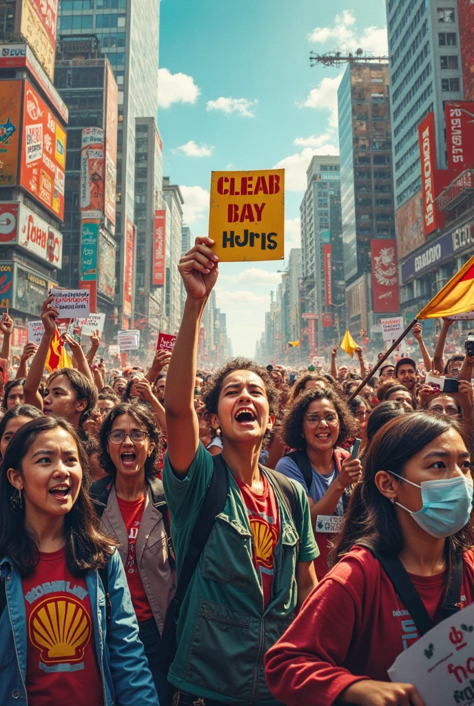 Some Bangladeshi college  student boys and  girls stood with banners on the street and their banners read 
