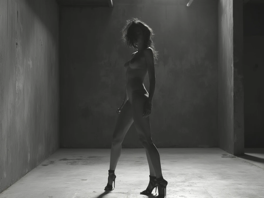 a woman on all fours