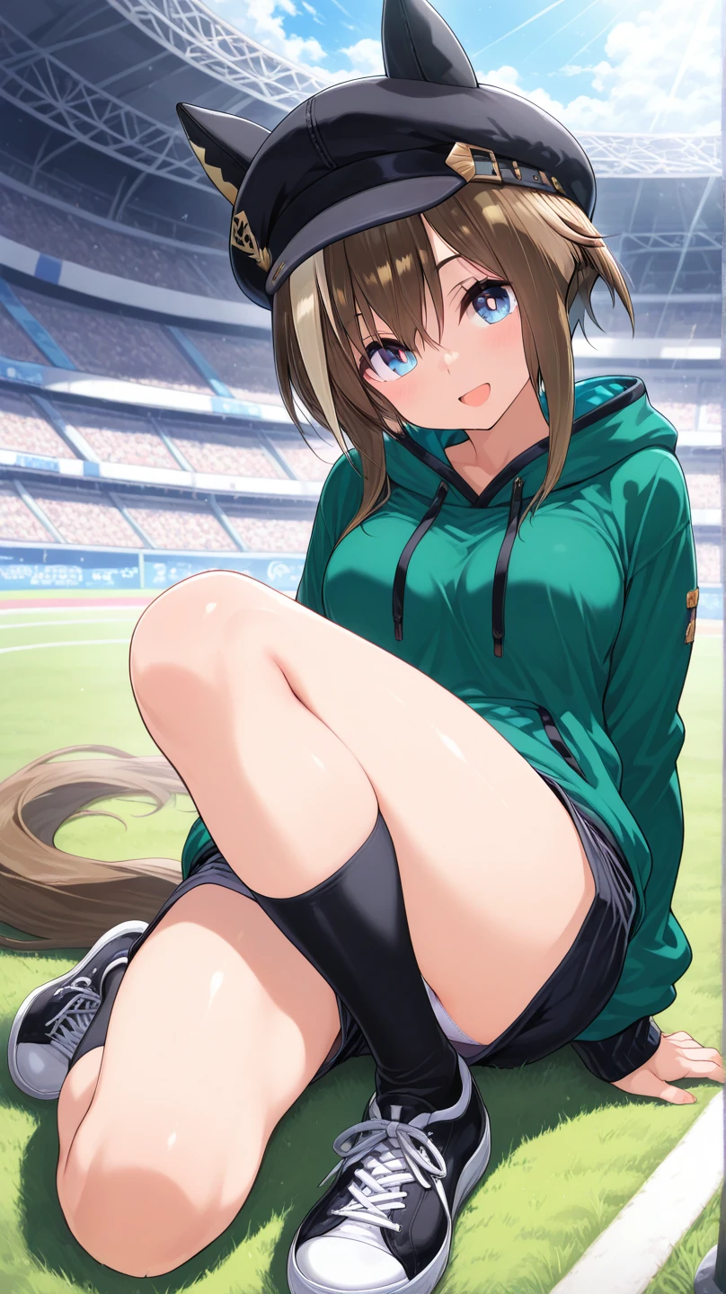 High resolution, high definition, high image quality,16k wallpaper,Perfect friend,perfect feet,perfect face,Inside the racetrack track,large number of spectators,A large amount of blizzard of flowers flows,smile,perfect feet.1 girl.(satono diamond),horse ears,tail,hair ornaments,In underwear.lift the bra,((1 horse and1 girl.hvingsex.She spreads her legs wide open and takes that big penis deep inside her pussy, her face rising and her mouth dripping with drool.A large amount of semen gushes out of the pussy, a large amount of chestnut pubic hair grows,