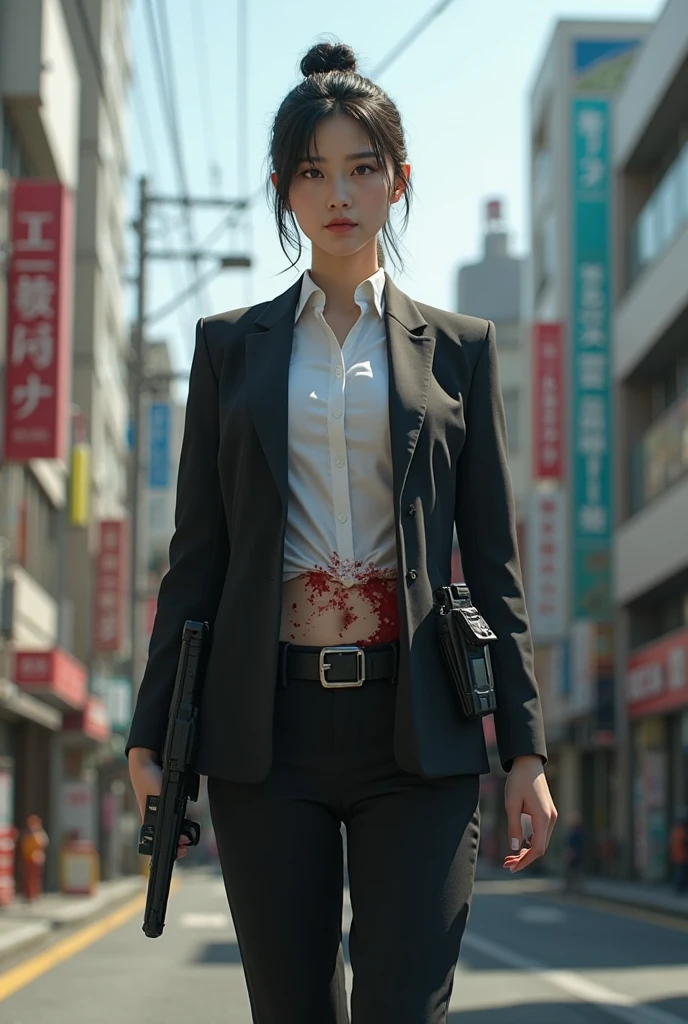 Girl:1.1,solo,bangs,short hair,(beautiful),(wearing schools uniforms), grey blazer. black and white clothes, detailed messy clothes,detailed, (realistic shadow),colorful, detailed veins and vesels,chocked,(zombie expression),perfect body,full body,18 years old,large breast:1.2,limping stance,cinematic lighting,grey eyes,shout,sharp focus,(bloods:1),highly detail CG illustration,(walking as a zombie),(hands forward),(Messy:1.2)