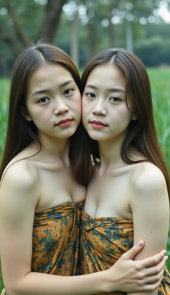 ((best quality)), ((masterpiece)), (detailed), perfect face 2girls with an ideal body, short hair, white skin, naked, nudes, without clothes, the picture was realistic, 2girls, Chinese, Chinese girls, 2girl Chinese, polaroid photo, Bokeh, hyper realistic picture