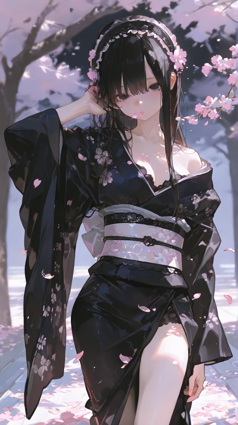 1female,45 yers old,Married Woman,熟妇,plumw,extremely large bosom, 独奏,(Background with:ponds,Cherry blossom forest,lotus flower)standing on your feet, She has short black hair,seen from the front,, mostly cloudy sky,(((tmasterpiece),(Very detailed CG unity 8K wallpaper),best qualtiy,cinmatic lighting,detailed back ground,beatiful detailed eyes,Bright pupils,Black eyes,Snow-whiteskin,Redlip(Very fine and beautiful),(Beautiful and detailed eye description),ultra - detailed,tmasterpiece,))facing at camera,A high resolution,ultra - detailed),revealing breasts,Bare genitalia, Bulge,legs are open,Raised sexy,Camel toes,Desire for dissatisfaction,frontage,Navy,elementary student,(Wearing:see-through school uniform,Transparent sailor uniform,Puffy skirt,Bare ,)