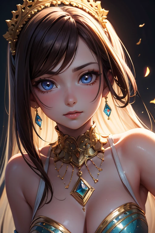 there is old broken an dusty coliseum arena, on arena stand mechanicle doll, she look like women with beautiful face with a crack under left eye, she have green eyes long black hair with silver highlights dressed in old thorn red dress and highheels boots. she smile but there is tear on her sad eyes, (ultra high quality fantasy art, dark fantasy style, masterpiece, ultra highquality character design, 8k quality anime art, top quality wallpaper illustration, detailed ultea high quality acurrate face, highquality design and acurate physic )