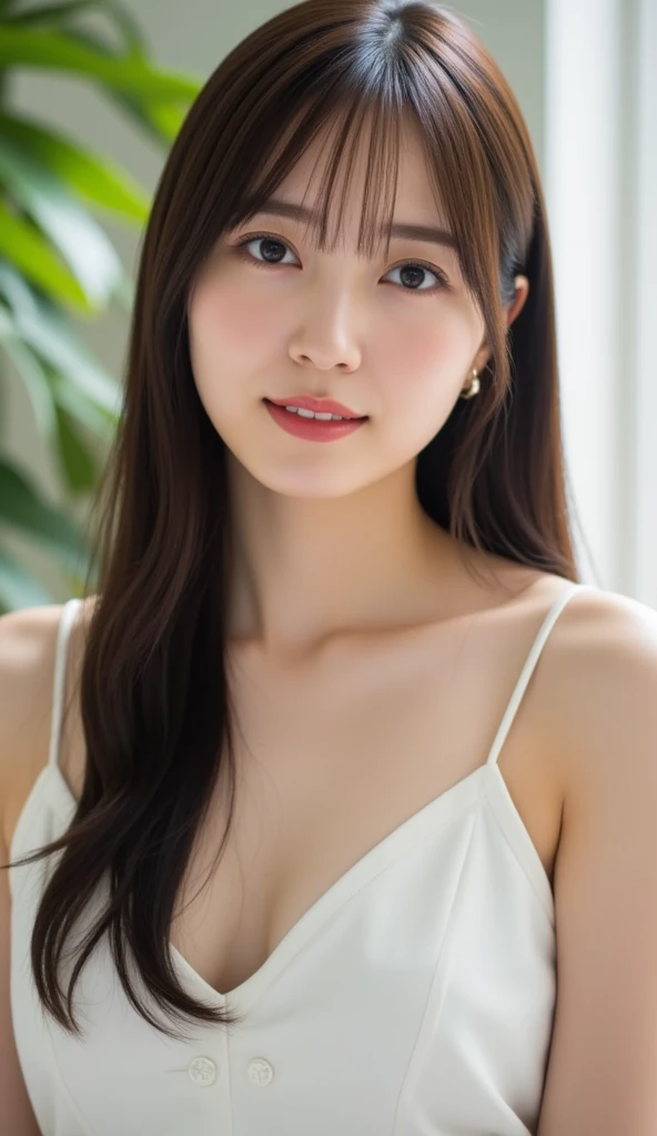 (highest quality、table top、8k、best image quality、Award-winning work)、one beautiful woman、25 years old、(alone:1.1)、perfect beautiful composition、(photo from the chest up:1.15)、(nude:1.1)、close up of face、look at me and smile、(luxury love hotel luxury bedroom background:1.1)、droopy eyes、natural makeup、Ultra high definition beauty face、ultra high definition hair、Super high-definition sparkling eyes、(Super high resolution glossy white skin:1.1)、Super high resolution glossy lips、accurate anatomy、(very bright and vivid:1.1)、straight medium hair