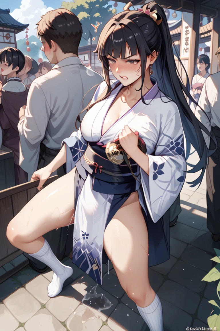 masterpiece, best quality, unity 8k wallpaper, illustration, very detailed, ((sexual harassment, rape,pain,1 Chinese woman, 1 Chinese man, first sound)), whole body, sweat, Warmth, solid, big bust ((In the Forbidden City))(((have sex)))