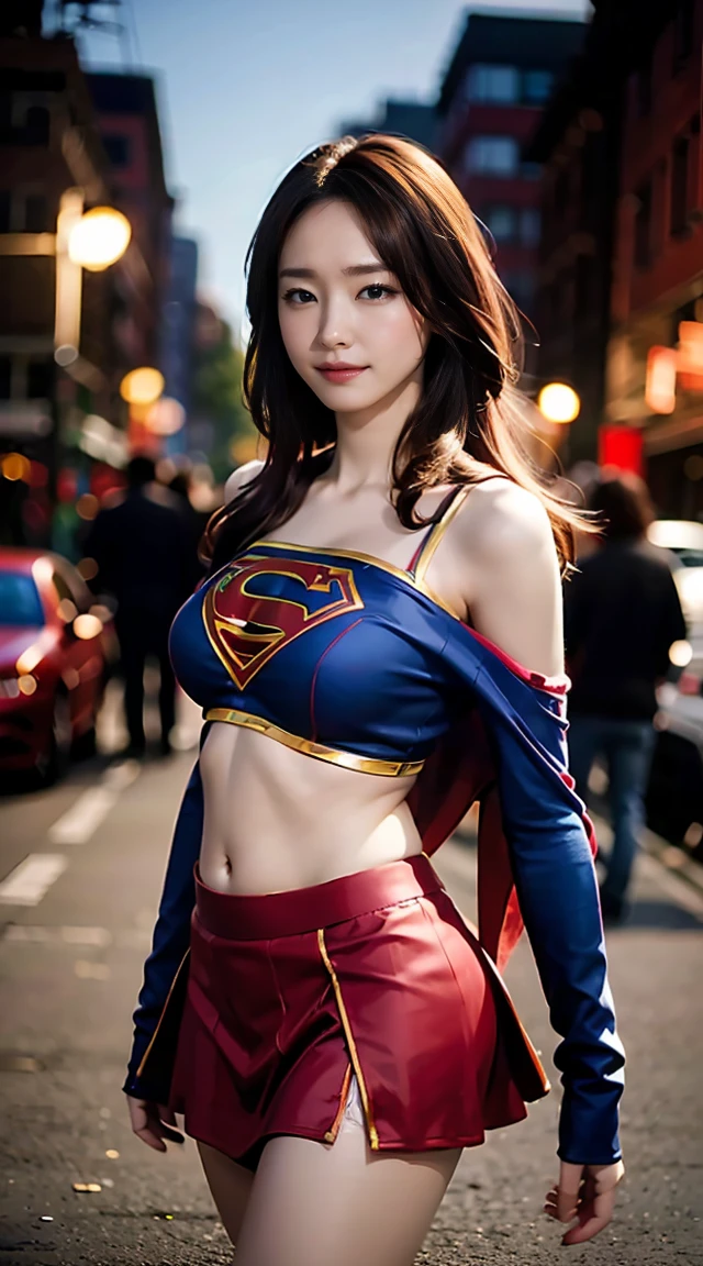 (Wearing Super Girl Bra and Panties Suit), Very cute and baby-like face, Power puff girl, Naked, Angry pose, Angry face, (((BROWN HAIR MALAY GIRL))), masutepiece, High quality, UHD 45K, Realistic face, Realistic skin feeling , A Japanese Lady, 8 years old, , Very cute and baby-like face, (((BIG BREAST))), (MATRIX WORLD), ((look In front at the camera and SADNESS)), with Kamen Rider fashion, ((SUPER GIRL SUIT)), captured in ultra high resolution with photorealistic and beautiful lighting. This masterpiece is of the best quality and is set against a zentangle, (((CUTE GIRL))), ((RED LIPS)), ((NUDE)), ((CHUBBY)), ((SUPER GIRL BRA AND PANTIES)). Malay girl wearing Super Girl Costume in the Street City Building.