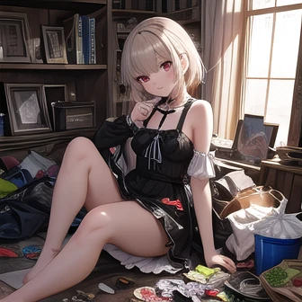 (small breasts:1.2), (perky chest:1.2), (pointed chest:1.2), (Pudding cake magazine cover:1.3),(from above:1.0),(shoot from the side:1.1),masterpiece, 1girl, Amazing Cleavage:1.1, thin waist, optimum,tmasterpiece,hight resolution,best qualtiy,hyper HD,super detailing,awardwinning,a 18yo cute girl,(The upper part of the body),anatomy correct,Beautiful Black miniskirt,garters,Gaze,Small face,bangss,holster,Beautuful Women,hands up,leg holster,Gaze,black boots,Cowboy Shot,cute face,a blond,Longhaire,Twin-tailed,Braids, Hairline,(scarlet eyes),long eyelasher,Hanging eye corners,White skin of the, ((see through camisole:1.1)), ((Sheer nipples:1.0)),Rocket Tits,(Slim body),smile,seductive weak smiling,(with sparkling eyes and a contagious smile),little open mouth, Looking at Viewer,