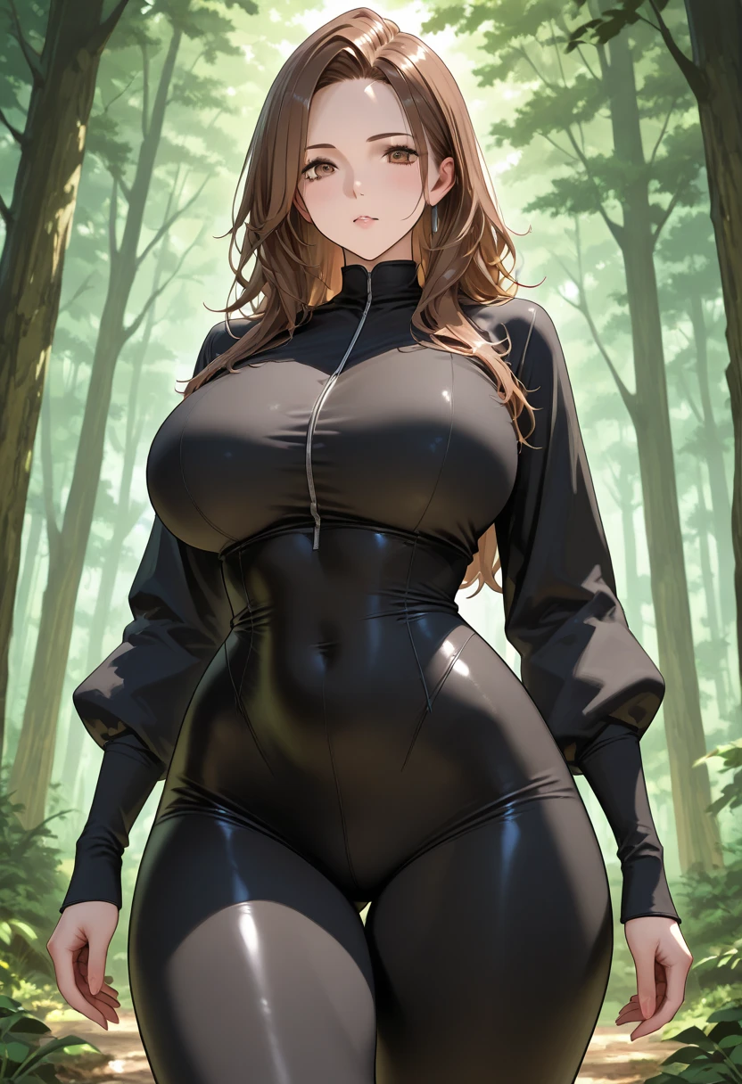 1girl, ((solo)), (((standing full body))), masterpiece, (high detail:1 1), Rough face, Natural skin, high quality, Hinata Hyuga, (((very long hair))), wavy detailed hair,(French braid hair), White eyes, (Big breasts:1.2 ),( smile:1.2),Face blush, (arm behind head:1.5), Sexy figure, perfect bodies, beautiful eyes, (Detailed face and eyes), (face: 1 2), voices, Extra, real photo, ... ... ........... PSD, sharp focus, contrast lighting, Delicate skin, High definition 8K, incredible details, realistic, professional photo shooting, 8K UHD, SLR camera, soft lighting , high high quality, film grain, Fujifilm XT3, magic, particle FX, (((she wears tight armor body suit, tight pants))), (((in the forest, dark forest, horror forest, lavender field, cherry blossom petals))), looking at viewer, (((Show cameltoe))), ((full body)), ((standing)), gloves, ((huge ass)), nipples, ((long sleeves)), (((sexy slim body))), focus, ((black boots)), ((black gloves)), ((focus)), ((blush)), ((tight pants))