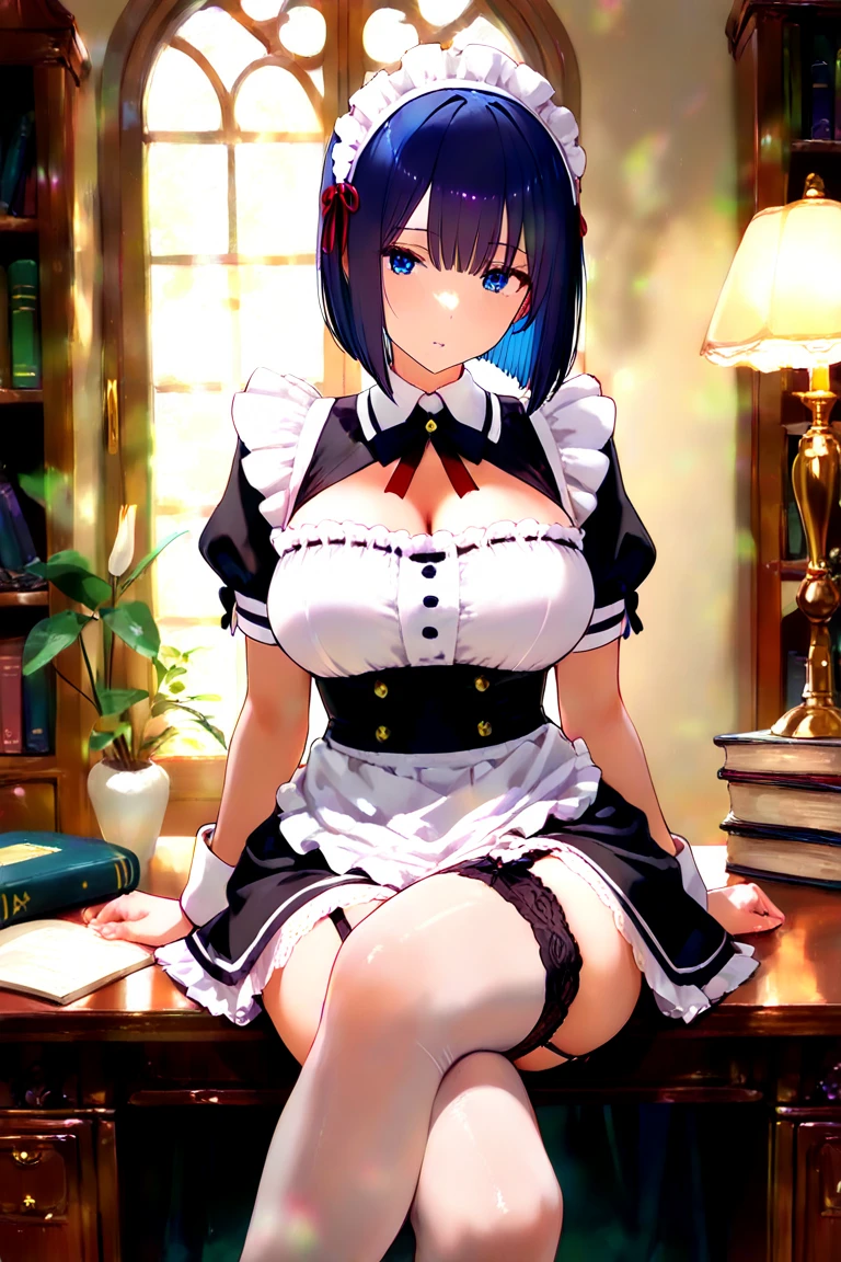 girl, maid assin, Beautiful and delicate eyes and lips, long eyelashes, wearing a maid costume, in a Garden setting, surrounded by colorful flowers, holding a hidden dagger, with a mysterious smile, in an anime style, Bright colorsで, Atmosphere where soft sunlight shines through, Creating a sense of intrigue and danger. (highest quality, reality的な, super detailed, HDR, studio lighting), Moderate: anime, (sharp focus, Bright colors), (petal, soft light), hidden dagger, mysterious smile, maid costume, Garden setting (masterpiece, highest quality, highest quality, official art, beautiful and aesthetic:1.2), (girl1名), very detailed目, (fractal art:1.3), colorful, most detailed, (perfect face), shiny skin, HDR, milky way, (light streaks), striking visuals, (dynamic streaks, Path of Light:1.2), bright colors,((巨大なtits、titeavagppleがはっきりえます、erotic face、Open egs to emphasize your pants、thighs)) 、highest quality,In 4K,8K,High resolution,debris flies:1.2,Super detailed,reality:1.37, ticker,ticker,studio lighting,Ultra-fine painting,titsのシャープなフォーカス,Physicabased rendering,extreme details,Professional仕様,Vividness and color、view from below,Have sex from before,masterpieceowing off her perfect and erotic white thong panties in ),((lewd panties))、hs、Low - Angle:1.4、hit quaery detailed,Beautiful smile、big breasts、adultery、camel toe、ピンク髪のツインテールhighest qualigh resolution,master,super detailed,reality的な:1.37, HDR,UHD,studio lighting,Ultra-fine painting,sharp focus,Physically based rendering,extreme details説明,Professional,Bright colors,Bokeh, portrait,landscape,socks,Hilarious,Vivid expression,(( trio lined up))、tits出し、huge tit、cleavage、black haired、nipple、thighs thighs thighs、white pas、No bra、my rt wgal、gal、loose socks、hekeup、((tits出しをくっつける))、金色のsexy lingxy lingerie、nippleが透けている、female organる、check pleated skirt、((female n、tits出し、bed、coin、butt、Pink T-baTanned skin inat color))