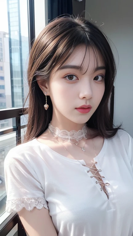 Full body angle、((highest quality, 8K, masterpiece:1.3)), concentrated:1.2, Perfect body beauty:1.4, Hips:1.2, ((Delicate Hair)), (Colorful lettuce cut mock neck see-through top without bra、 :1.1) , ((highest quality、8K、masterpiece:1.3))、1 Girl、A sloppy smile、Esbian all over、Slim face、Big 、Beautiful woman、(Dark Brown Hair)、Long Hair、1.1、Flickering Valley、Detailed eyes、double eyelid、Blurred Background、超Slim face、Looking down、garden、