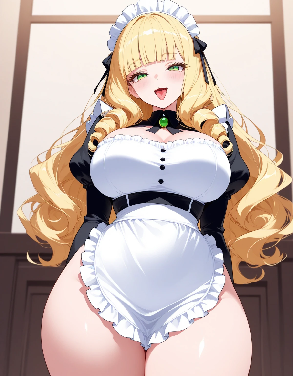 sitting,{full body},macrophilia,looking down from below,{foot focus},dynamic angle, dynamic cut,naughty smile,{white wings},{angel},{muscle},{very curvy},{gigantic breasts},very tall woman,very big woman,gigantic woman,bbw,{two side up},blonde hair,cute dress shirt frills ribbon split corset skirt,best quality,solo,white background