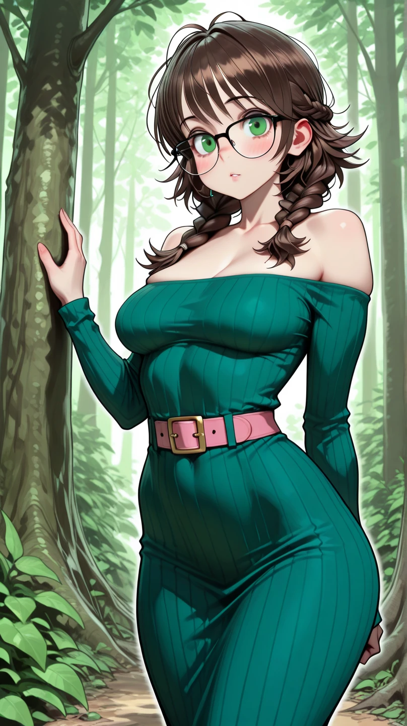 (Front POV), (Showing the whole body of MILF and Goblin), ((masterpiece)),(((Highest quality))),Anatomically correct, A beautiful, curvy Brazilian mature woman, 170cm tall, Masculine, cool, Female Jay, chastity, 40 years old, Purple Hair, short hair, jagged hairstyle, Beautiful, delicate, long, green eyes, (((A woman in her prime, with a shocked expression, laughs bitterly.:1.3))), (blush, Embarrassed expression:1.3), 赤くthick唇, (Sensual,glamorous,Chubby,thick,Curvy,Saggy breasts, Huge Ass, Big thighs), (Clothes are tight), Sweaty, (T-Shirts:1.2), (Long trousers:1.2), (A mature woman sends her husband off with an older goblin who is shorter than her.:1.5),(A mature woman has her ass touched by an older goblin who is shorter than her:1.5) ,(The old goblin, shorter than the mature woman, sends her husband off with a leering, malicious smile, while the mature woman smiles along.:1.5), At the front door, A mature woman standing with the door open facing forward