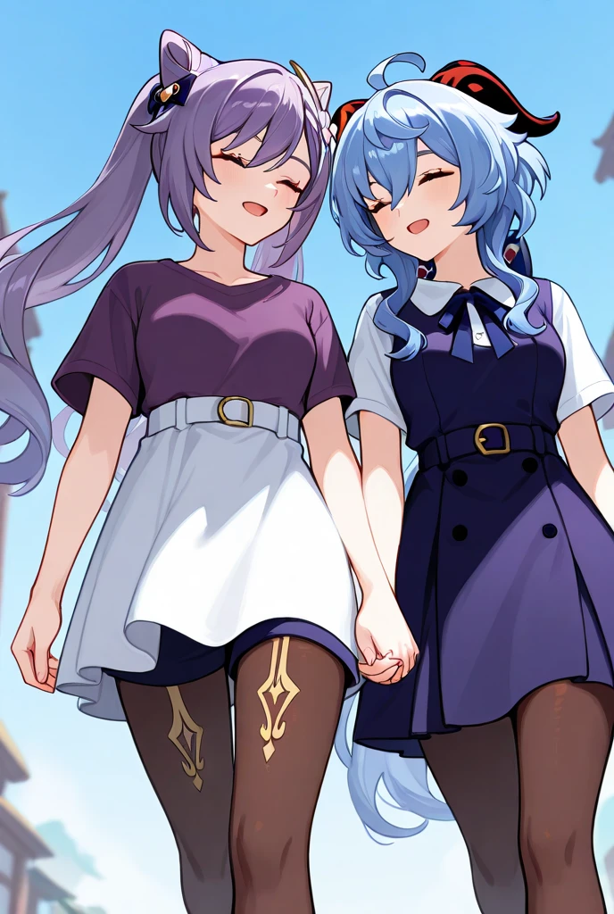 Two beautiful girls,lily,hug,Patting the head,4K,8K,Highest quality