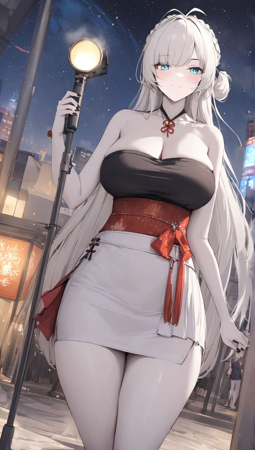 1Human Mage。Big Breasts。glamorous body。Silver-haired half-up。Golden eyes。Wearing a red cloak。Wearing a big red hat。Black top inner。Shoulder Off,beautiful long dress, brown Clothes, dusk, dusk sky, sunset,Free Pose。Low - Angle