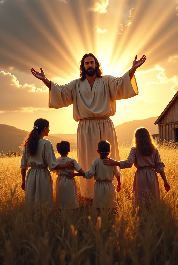 A scene showing the blessings that God bestowed upon the Children of Israel, with the Prophet of God, Moses, peace be upon him.