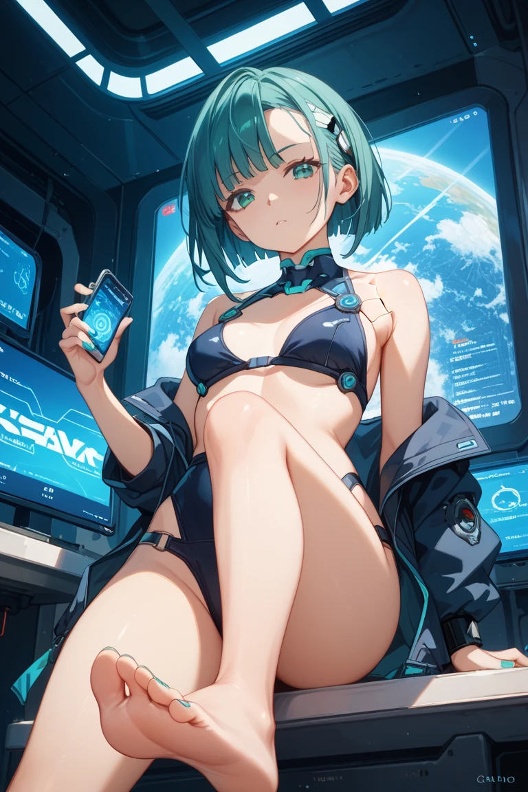(perfect composition), (high resolution, masterpiece, ultra best quality, insanely amazing hyper fine extremely detailed, official:1.4)( full body, 80's horny milf hacker anime girl in lingerie sitting at a desk with a vintage computer, seductive hacker anime girl in lingerie, retro cyberpunk anime, 80's cyberpunk anime girl in lingerie, digital cyberpunk anime!!, best anime 4k konachan wallpaper, (anime girl with green teal short hair), 90's anime style in 4 k, mega man legend art ,black latex lingerie, black lace lingerie, 80's, multiple old computer , inspired by serial experiments lain room, high degree electronic laboratory, lots of old computer hardware, surrounded by old computer screen, a lots of cable wires, octane rendering, colorful contrast, unadorned, dark computer room, night, betterHands