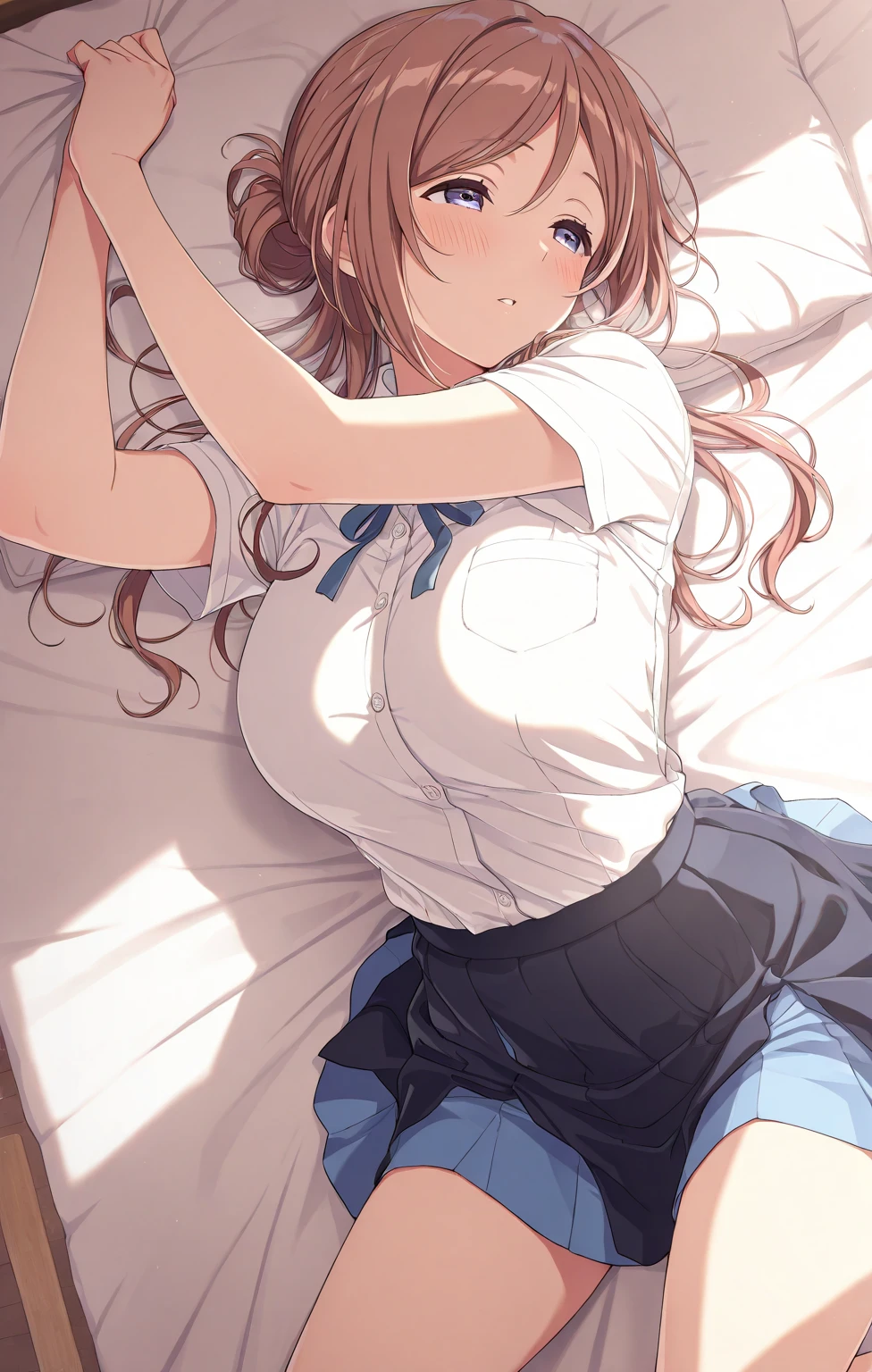 ((masutepiece, hight resolution,depth of fields, 4K,nffsw,))),Sawamura Spencer Eri々,a blond,Twin-tailed, Girl farting from ass,You are smelling bad smells,Yellow smoke,Leaning forward,all-fours