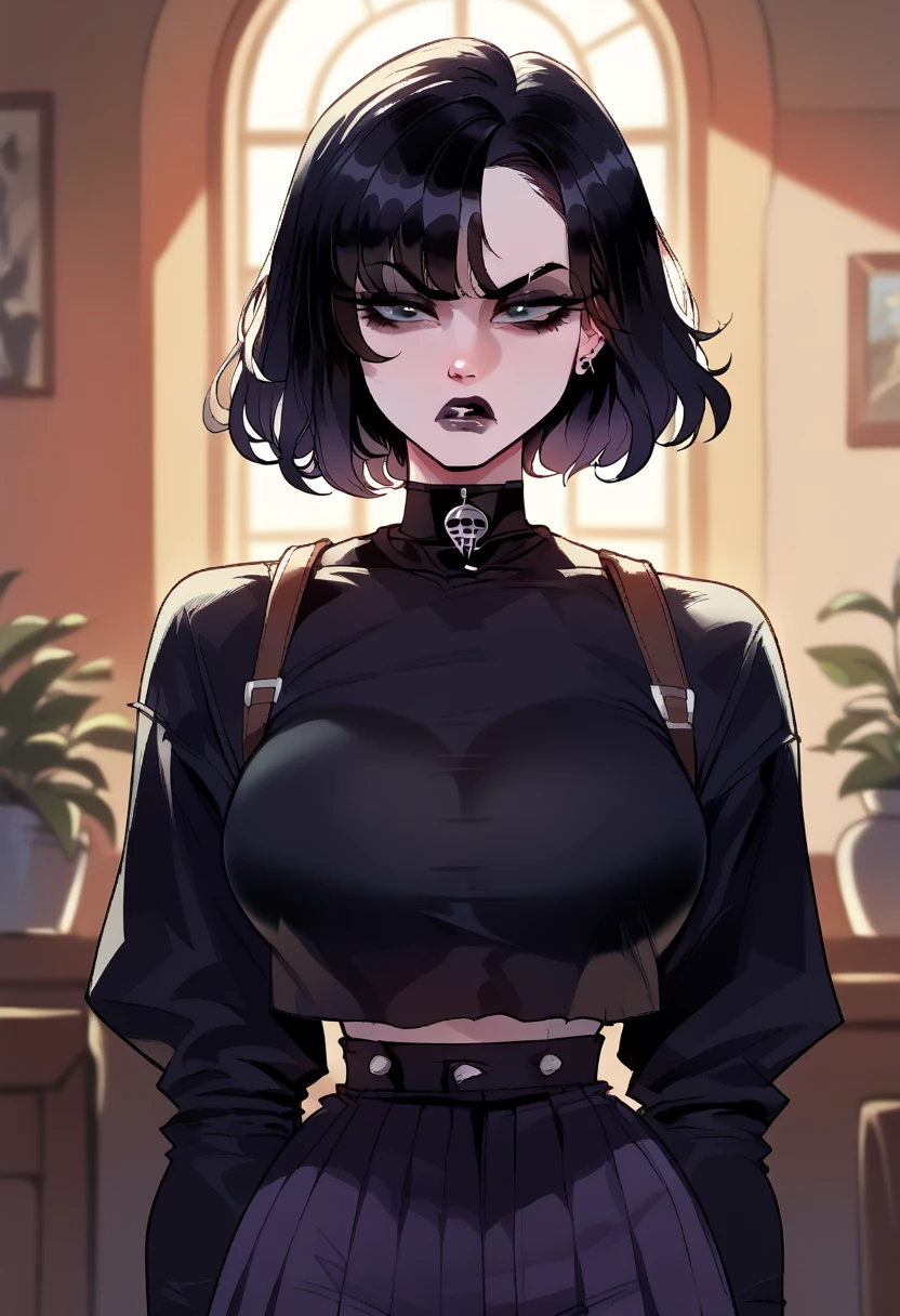 Goth woman, latina,
