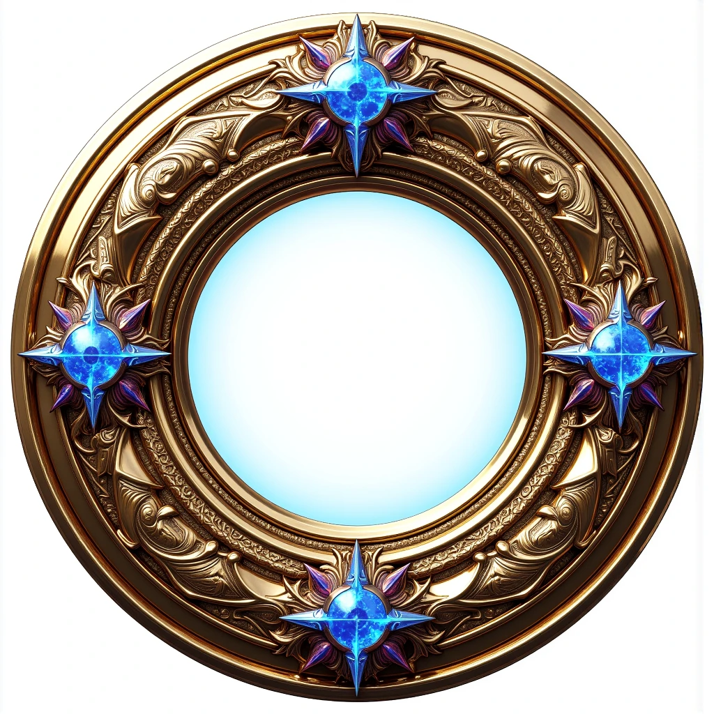 "A sacred paladin token ring of Iomedae, solid golden metal with intricate divine engravings, glowing blue-white holy symbols (sunbursts and crossed swords), pristine polished surface, sharp high-detail edges, isolated on transparent background, perfect for token frame, top-down view, 8K resolution, Blizzard-style cinematic rendering, by Weta Workshop"