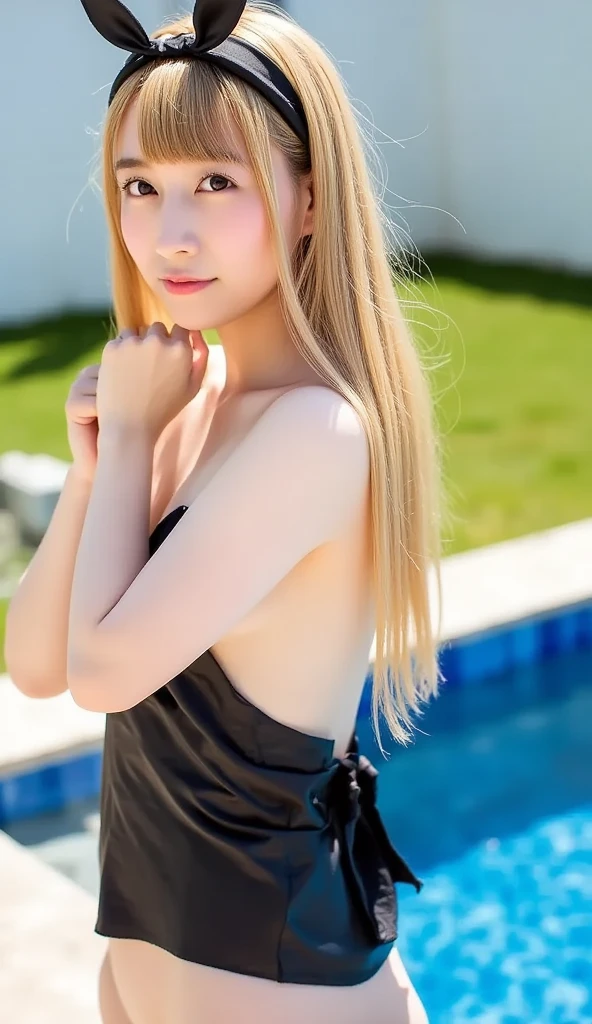 (highest quality、8k、32K、masterpiece、Hmm:1.2)、Cute Women Photos、Beautiful Face、Glowing Skin、 (Beautiful 12 year old girl:1.5),(Completely naked、very white skin、Breasts exposed、Very thin、Beautiful breasts、Slim and beautiful legs、Nipples exposed、show off pussy、Cute Smile、Baby Face、big smile、NSFW:1.7)