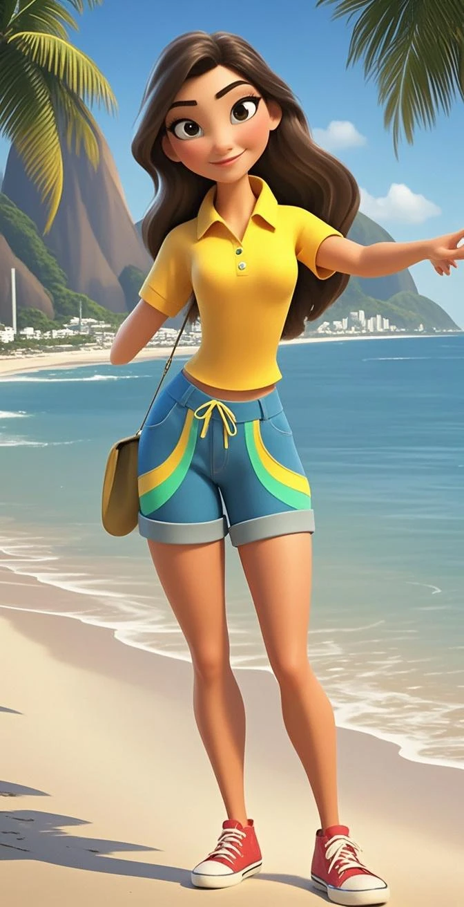 Uma mulher estilo disney pixar, alta qualidade, melhor qualidade