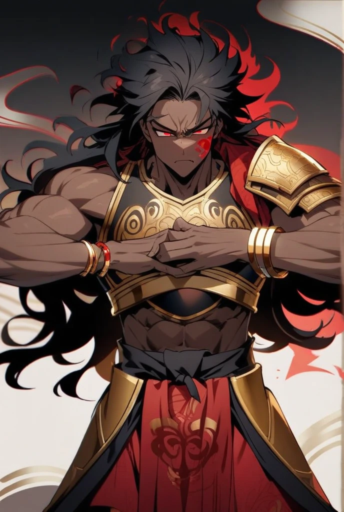 (masterpiece),(highres),(intricate details:1.4),extremely detailed,(illustration:1.2),8k,photorealistic,exquisite,,aged,elder male wolf,muscular,(general:1.7),black fur,manhood,warrior,(black fur:1.3),long hair,long beard,(numerous scars:1.2),(badly damaged:1.7),(bulging crotch:1.8),(homosexual),(a serene face:1.9),(Attacked by venomous snakes:1.9)