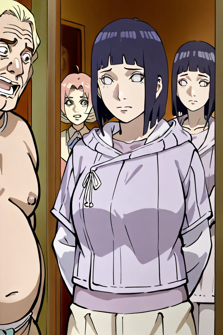 masterpiece, Highest quality, 1 person,( Large Breasts,Are standing, View your audience,),Detailed Background、A person who writes in detail、Accurate human body、Knowledgeable person、Accurate 5 fingers,Mature Woman,Thighsが太い,Cruby Body, tomoe,cyclone \(for once\),Long sleeve、Thighs、alone,((Oversized hoodie)),((zettairyouiki)),,TranT, (train interior), netorare, chikan, grabbing, hetero, pussy juices, molestation, public indecency, public use,faceless male fingering, 2boys, faceless male, assisted exposure,