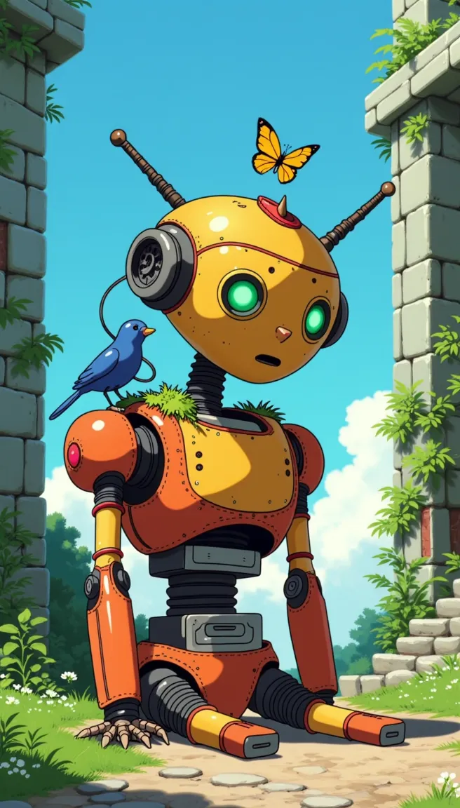 Ghibli style robot