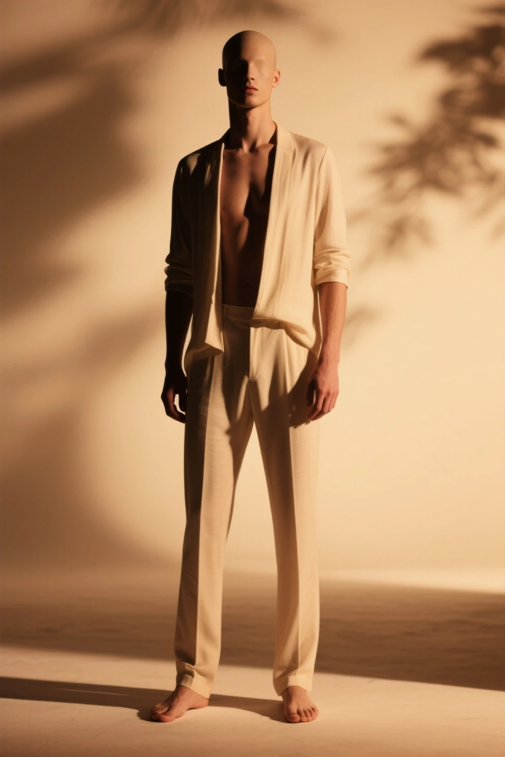 A particularly white teenager,frontage,are standing,Spread your legs,don't have clothes