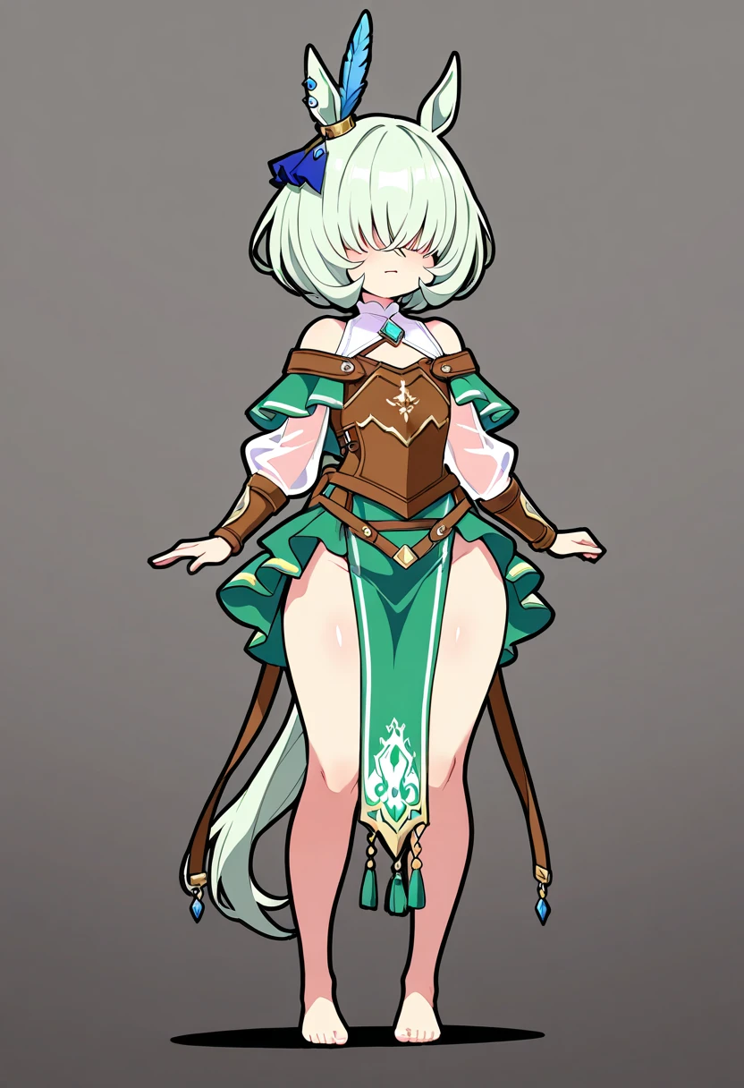 a cartoon of a woman with green hair and horns, adoptable full body, adoptable character, detailed Full body concept, fantasy costume, Full body concept, full portrait of elementalist, full body commission for, full length portrait of a short!, human :: sorceress, clothing design, Astral Witch Clothing, clear clothing design, detailed full body