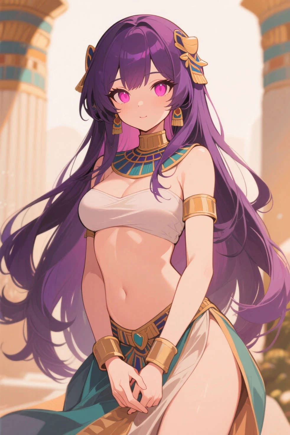 Nitocris,Nitocris(Fate), 1 girl, Full body painting, Highest quality,((Highest quality)),((Tabletop)),((Perfect Face)),1 girl,smile,beauty,((Holographic)), (Desolate desert background) (Beautiful attention to detail: 1.2), (Highly detailed CG Unity 8K wallpapers, masterpiece, Highest quality, Very detailed, Best Shadow), (Detailed Background),People Girls, sketch,Cinematic,A cover like the cover of a movie,Stars shining in the night sky