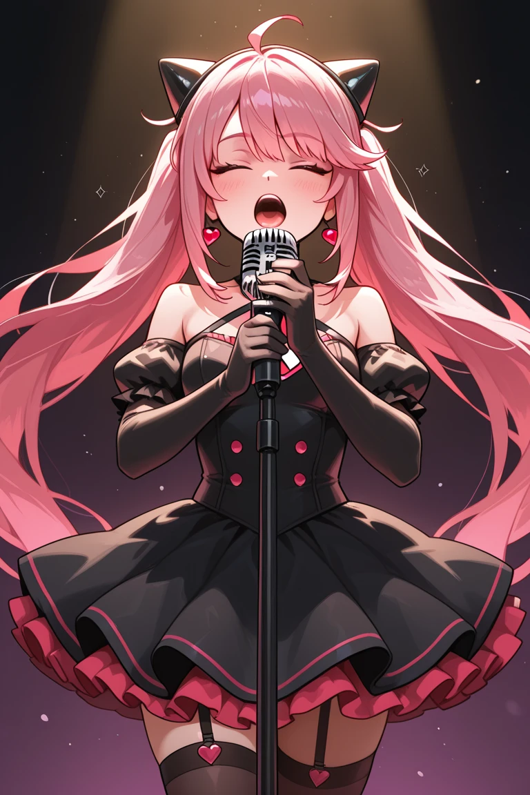 Zerotwo \(darling on franxx\), darling on franxx, 1girll, rim,Sexy, pantiess, nakeness, Ligri, no clothes are worn, murderer, From behind, cel shadow, greene eyes, banya, Long hair, looking at viewert, little breast, putting makeup on, Tights Vimeello, Knee tights, upper legs, boot, A pink-haired, red shadow, taut skin, soio
