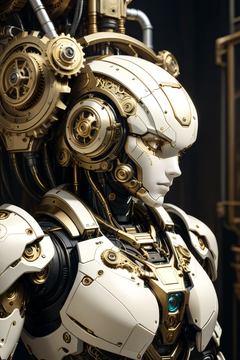((Best Quality)), ((Masterpiece)), (Very Detailed: 1.3), 3D, high saturation transparent robot transparent mecha valkirie-mecha, sexy cyberpunk (Virginian) woman wearing crown, with master chief style armor, brunette hair with braids, sci-fi technology, HDR (High Dynamic Range), ray tracing, nvidia RTX, super resolution, unreal 5, subsurface scattering, PBR texture, post-processing, anisotropic filtering, depth of field, maximum sharpness and sharpness, multi-layer texture, Specular and albedo mapping, surface shading, accurate simulation of light-material interactions, perfect proportions, octane rendering, duotone lighting, low ISO, white balance, rule of thirds, wide aperture, 8K RAW, high efficiency subpixels, subpixel convolution, light particles, light scattering, Tyndall effect, (very Beautiful , full body, battle pose),