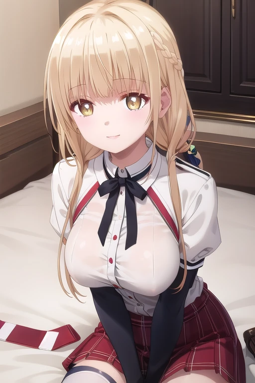 (man and woman kissing:1.6),, (masterpiece, Best Quality, high resolution, nffsw, Perfect Pixel, depth of fields, 4K), , Perfect body, , (boy and girl:1.6), (2 human in picture:1.6) boy on top, maou_sasha, twintails, , long hair, blue eyes, purple eyes, blonde hair, hair ribbon, ribbon, hair ornament, hair between eyes, uniform, jacket, ,, , nsfw,(ecstasy:1.3) ,(slut:1.2),(vulgarity:1.3),(fucked silly:1.1),(steam:1.1),(wet:0.8),(trembling:0.8),(tears:0.7) ,(drooling:0.6),(sweat:0.8), wince,(orgasm:1.5), , (nipples:1.4), (boy fondle girl's breasts:1.6) , , (hardcore sex:1.6),