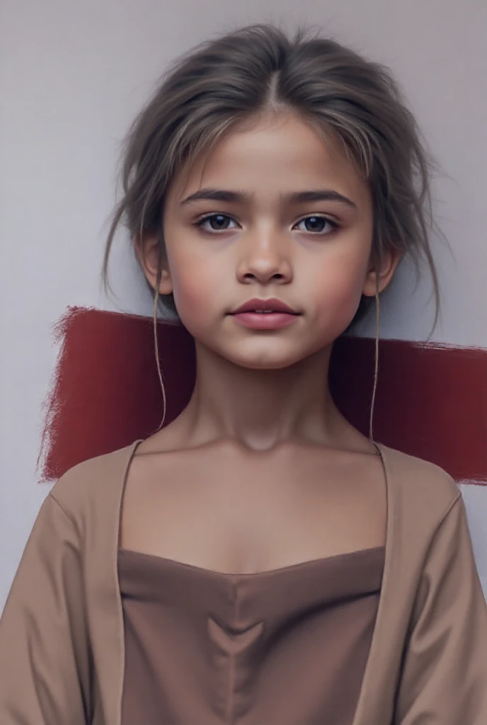 <lora:TDLP:0.6> painting of a girl side on with her head turned to face the camera, she is wearing a red-orange dress with a low front with her hand raised in a classic hand-pose standing in a dimly lit alley <lora:epiNoiseoffset_v2:0.6>
